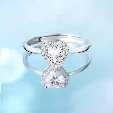 FANCI Love Heart Adjustable Ring Set S925 Silver