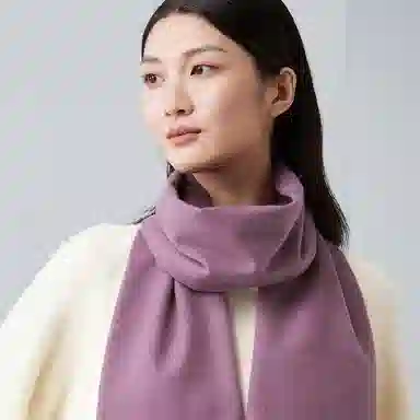 红豆 秋冬季保暖加厚围脖 山羊绒 绒线围巾 女款