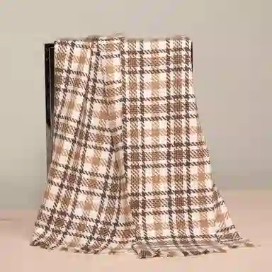 红豆 秋冬季保暖百搭 山羊绒 绒线围巾 女款