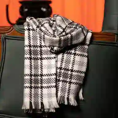 红豆 秋冬季保暖百搭 山羊绒 绒线围巾 女款