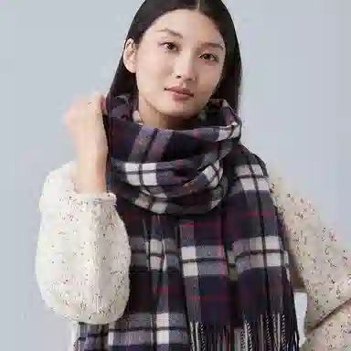 红豆 保暖加厚百搭 山羊绒 绒线围巾 女款