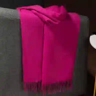 红豆 秋冬季保暖加厚百搭 山羊绒 绒线围巾 女款