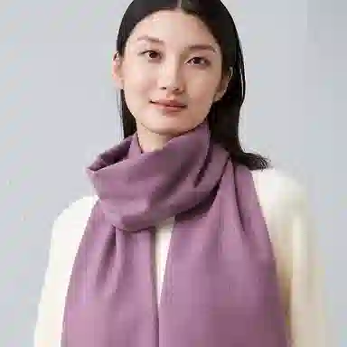 红豆 秋冬季保暖加厚围脖 山羊绒 绒线围巾 女款