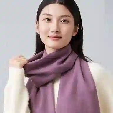 红豆 秋冬季保暖加厚围脖 山羊绒 绒线围巾 女款