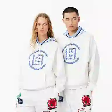 CLOT x LACOSTE Hoodie White