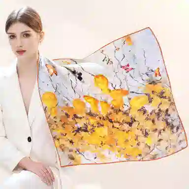 上海故事 青春 真丝中 （双面）芳茶雅韵 桑蚕丝 上架 女款 #礼盒装