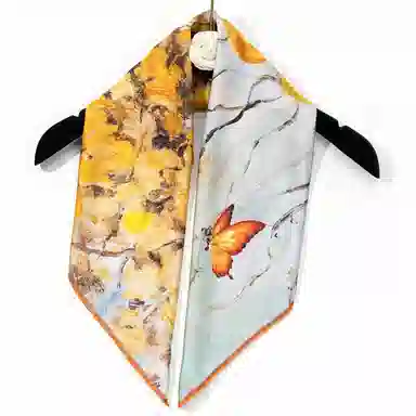 上海故事 青春 真丝中 （双面）芳茶雅韵 桑蚕丝 上架 女款 #礼盒装