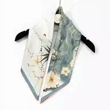 上海故事 青春 真丝中 （双面）芳茶雅韵 桑蚕丝 上架 女款 #礼盒装