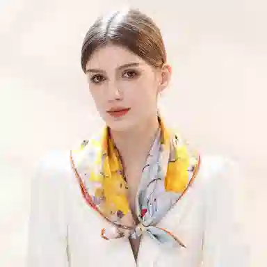 上海故事 青春 真丝中 （双面）芳茶雅韵 桑蚕丝 上架 女款 #礼盒装