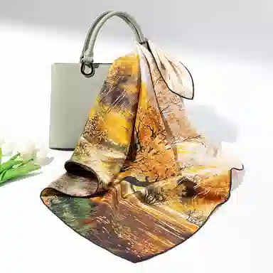 上海故事 青春 真丝中 （双面）芳茶雅韵 桑蚕丝 上架 女款 #礼盒装