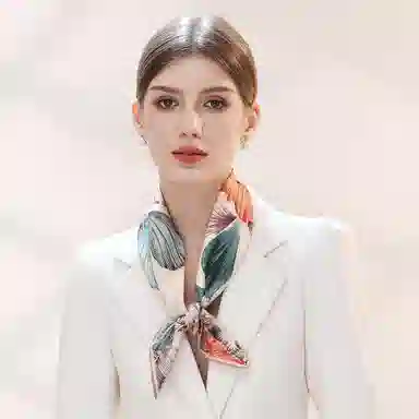 上海故事 青春 真丝中 （双面）芳茶雅韵 桑蚕丝 上架 女款 #礼盒装