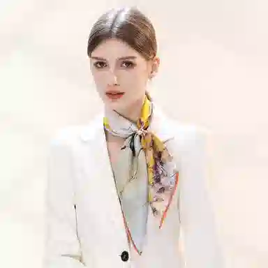 上海故事 青春 真丝中 （双面）芳茶雅韵 桑蚕丝 上架 女款 #礼盒装