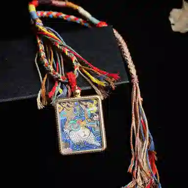 天台山 【天台山官方已祝福加持】天台山新中式国风扎基拉姆藏风唐卡招财转运诸事顺遂好运复古 合金 吊坠 男女同款情侣款