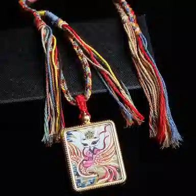 天台山 【天台山官方已祝福加持】天台山新中式国风扎基拉姆藏风唐卡招财转运诸事顺遂好运复古 合金 吊坠 男女同款情侣款