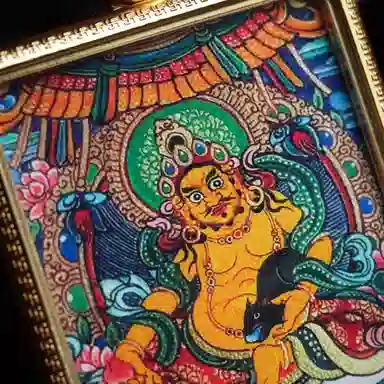 天台山 【天台山官方已祝福加持】天台山新中式国风扎基拉姆藏风唐卡招财转运诸事顺遂好运复古 合金 吊坠 男女同款情侣款