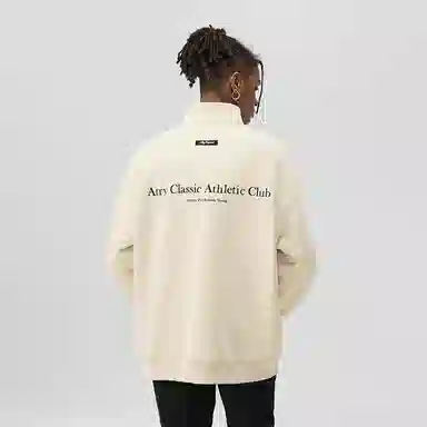 Atry Zipper Polo Retro Sweatshirt