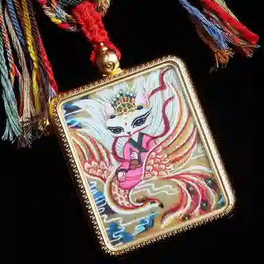 天台山 【天台山官方已祝福加持】天台山新中式国风扎基拉姆藏风唐卡招财转运诸事顺遂好运复古 合金 吊坠 男女同款情侣款