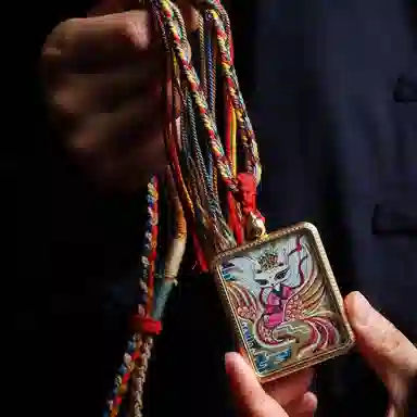 天台山 【天台山官方已祝福加持】天台山新中式国风扎基拉姆藏风唐卡招财转运诸事顺遂好运复古 合金 吊坠 男女同款情侣款