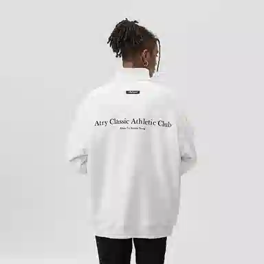 Atry Zipper Polo Retro Sweatshirt