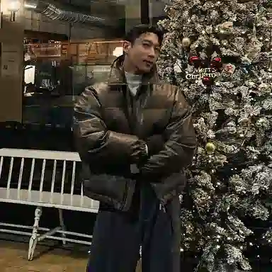 我是大卫 美拉德港风复古帅气翻领宽松棉服 男女同款