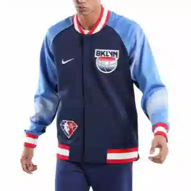 Nike Brooklyn Nets Colorblock Jacket Blue