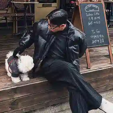 我是大卫 美拉德港风复古帅气翻领宽松棉服 男女同款