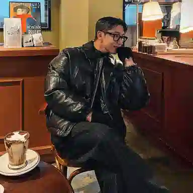 我是大卫 美拉德港风复古帅气翻领宽松棉服 男女同款