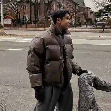 我是大卫 美拉德港风复古帅气翻领宽松棉服 男女同款