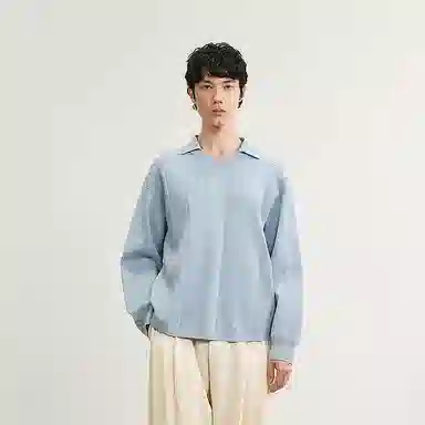 速写 纯色简约日常宽松舒适毛衣 男款