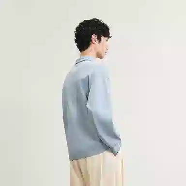 速写 纯色简约日常宽松舒适毛衣 男款