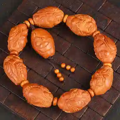 妍韵珠宝 欢天喜地弥勒佛核雕#好运 橄榄核 核桃类手串 男女同款情侣款