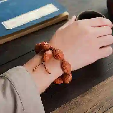 妍韵珠宝 欢天喜地弥勒佛核雕#好运 橄榄核 核桃类手串 男女同款情侣款