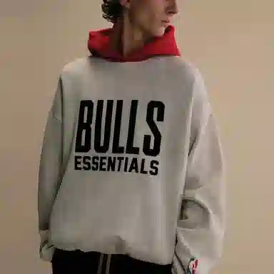 Fear of God Essentials x NBA Essentials Bulls Hoodie Light Heather