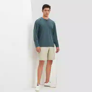 DESCENTE Essential Henley Long Sleeve Tee