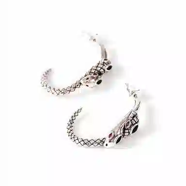 Native Stranger Dual Serpent 925 Silver Earrings