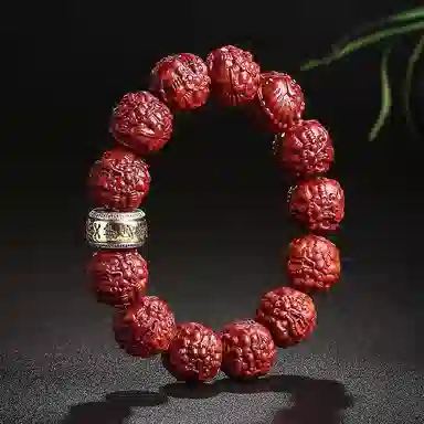 木盛缘 高油高密佛珠瑞兽貔貅文玩 小叶紫檀 手串 男款