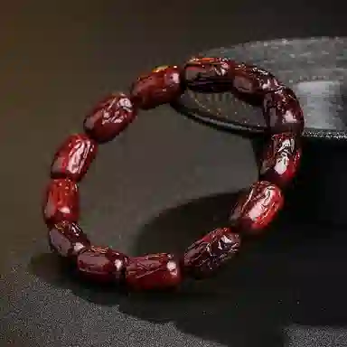 木盛缘 红枣形状素串 小叶紫檀 手串 男女同款情侣款