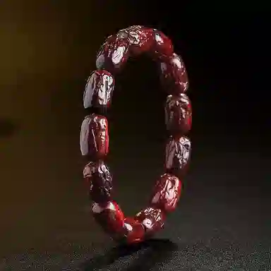 木盛缘 红枣形状素串 小叶紫檀 手串 男女同款情侣款