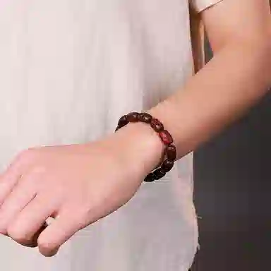 木盛缘 红枣形状素串 小叶紫檀 手串 男女同款情侣款