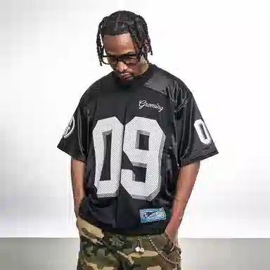 MT99 V-Neck Mesh Jersey Black