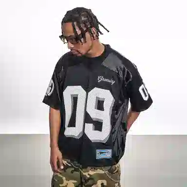 MT99 V-Neck Mesh Jersey Black