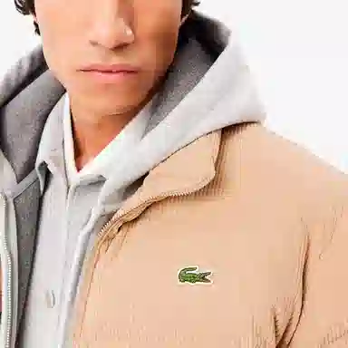 Lacoste Corduroy Zip Jacket Beige