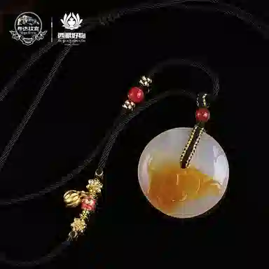 布达拉宫 平安扣 国风简约 优雅高级 玛瑙 项链 男女同款情侣款