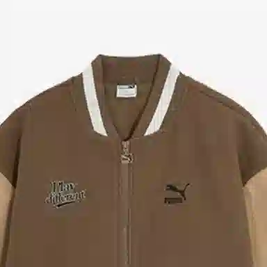 PUMA Retro Logo Zip Jacket Brown