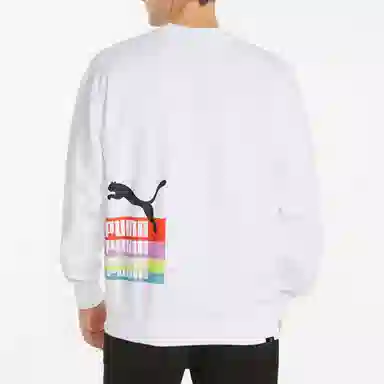 Puma Logo Crewneck Sweatshirt White
