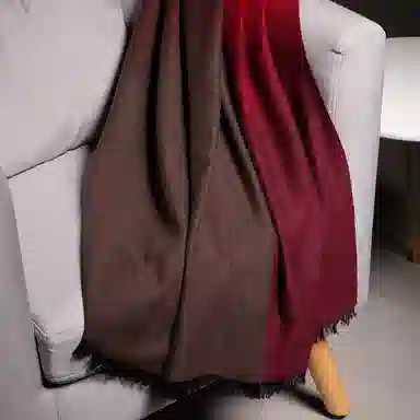 红豆 保暖加厚 羊毛 绒线围巾 女款