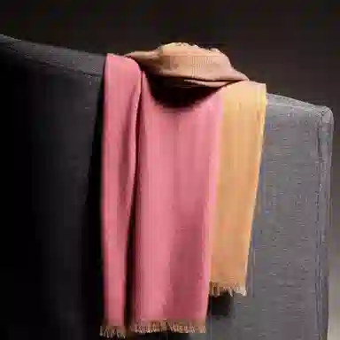 红豆 保暖加厚 羊毛 绒线围巾 女款