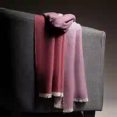 红豆 保暖加厚 羊毛 绒线围巾 女款