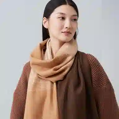 红豆 保暖加厚 羊毛 绒线围巾 女款