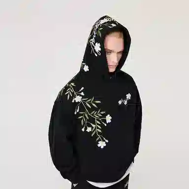 Atry Logo Series Floral Embroidery Hoodie